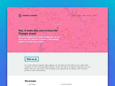 Localized Landing Pages for Neutron Creative colorful conversion ctr design landing page marketing pink web web design website