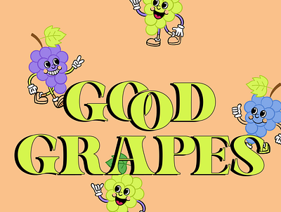 Good Grapes Wine in a Can Branding brand guidelines brand presentation branding branding design design graphic design illustration logo logo design retro retro branding retro design typography wine logo design wine packaging design