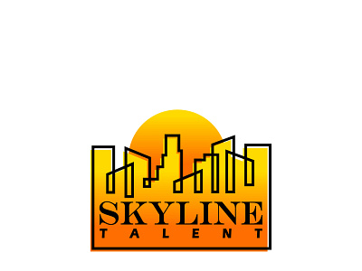 Skyline LOGO branding city graphic design illustration logo minimal orange retro skyline sun sunset vintage