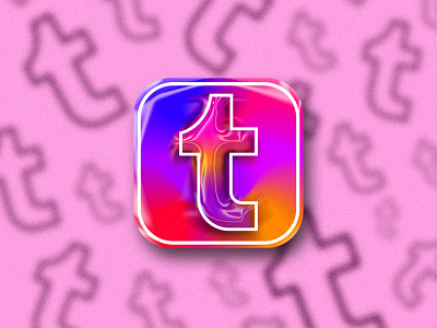 New app icon for Tumblr app icon app logo branding chrome effect design graphic design icon logo minimal tumblr