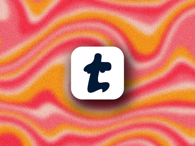 New app icon for Tumblr branding design graphic design letter t logo t