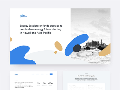 Energy Excellerator layout organic typography ui web