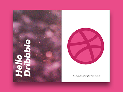 Hello Dribbble debut invite