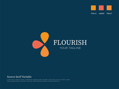 Flower Logo 3d flourish logo flower daily flower logo graphic design logo logo design minimal logo