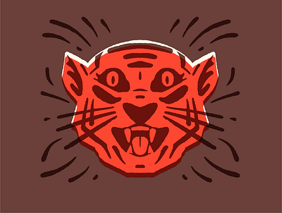 fangs animal eyes feline halloween illustration jungle cat predator scary teeth tiger