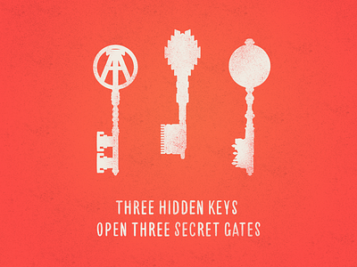 Three Hidden Keys film game game art grunge grunge texture keys movie orange player ready player one red skeleton keys video video game virtual reality
