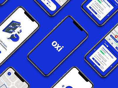 OXI - Medical Oxygen Search App Concept app blue design mobile app oxygen ui ux
