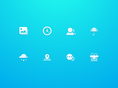 ICONs with transparency and shadow icon