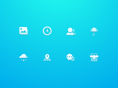 ICONs with transparency and shadow