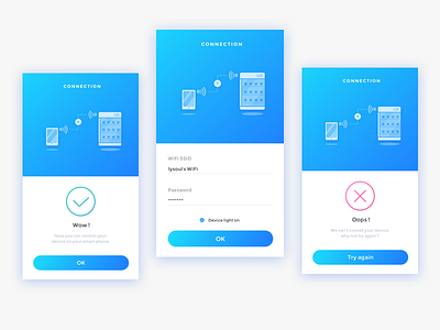 Connection Page fail interface success ui