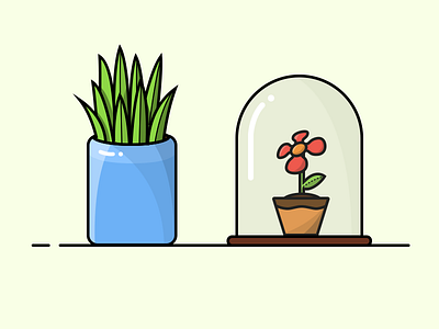 Pot Plants 02 illustration