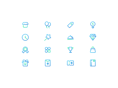 Gradient outline icons gradient icon