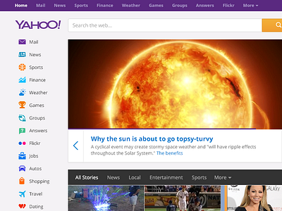 Yahoo Homepage Polish homepage polish redesign refinement yahoo