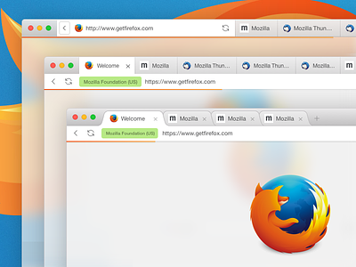 FireFox Browser Redesign app browser desktop firefox mozilla orange osx redesign web yosemite