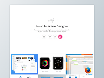 Portfolio Redesign designer interface minimal portfolio white