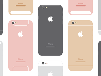 iPhone Antenna Design Concepts 2d antenna apple concept design exploration flat illustration iphone redesign