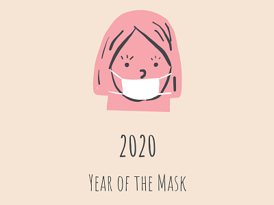 2020 year of the mask covering covid 19 distancing girl mask pink protection quarantine quarantine life social social distance social distancing
