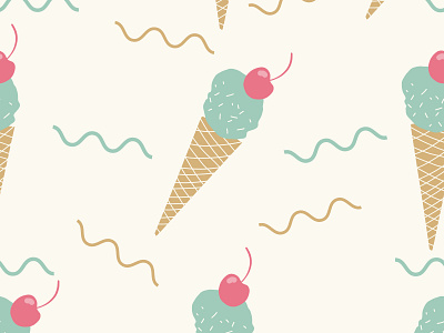 Ice Cream Cone Pattern cone cream ice illustration pattern procreate vector