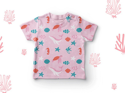 Tropical ocean baby pattern