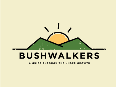 Bushwalkers australia branding bushwalking hiking identity illustration logo