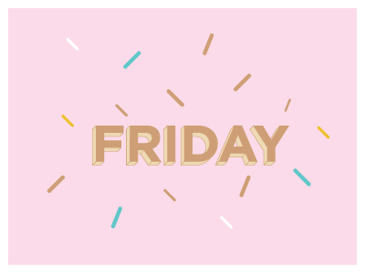 It's Friday!! doughnut friday happy pink typography