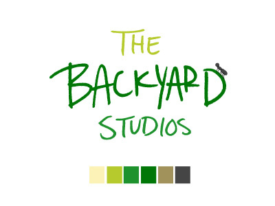 The Backyard Studios .ai ant backyard branding green hand handlettering identity lettering logo screen printing t shirt