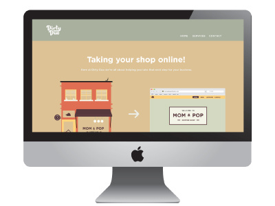 Dirty Duo Web Design design illustration mockup shop website