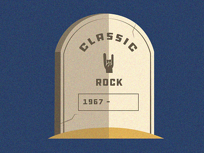 Classic Rock is not dead 1967 adobe classic classic rock classics clean dark blue dead devil graphic grave illustration illustrator rock rock on roll simple tombstone undead vector