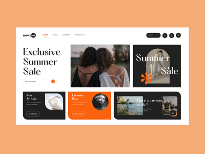 SHOPZONE Clothes Store Web Design