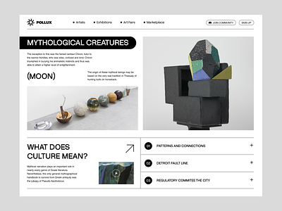 POLLUX // MYTH CREATURES 3d color colour palette design graphic design typography ui ux web webdesgin
