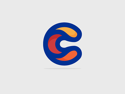 C c cool letter logo mark minimal symbol