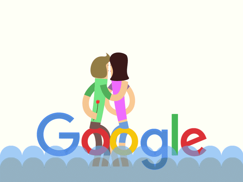 Valentine google doodle 3 dribbble fun google doodle googly graphic design illustrations love motion graphics valentines day