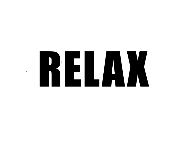 Relax 2d animation gif motion photoshop type typography