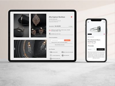 Jewelry online store adobe xd branding figma graphic design jewelry landing page shopping ui ux