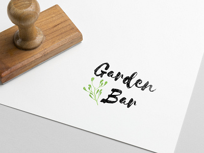 Logo - Garden Bar design handwritten logo minimal simple