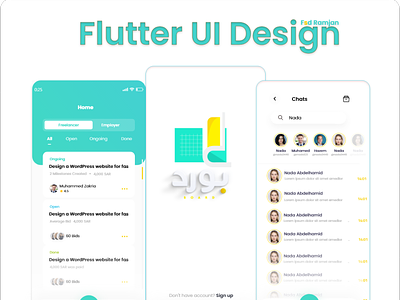 Flutter Fiverr Style App - UI