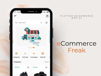 ecommerceFreak UI - Flutter app app design design flutter app design flutter creative ui design ui