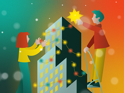 Festive illustration for real estate business