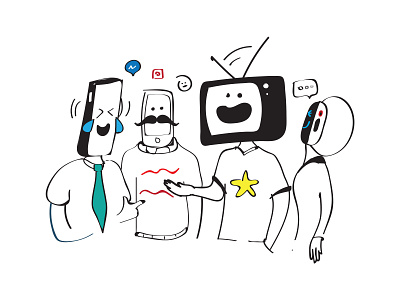 Social Gadgets illustration vector