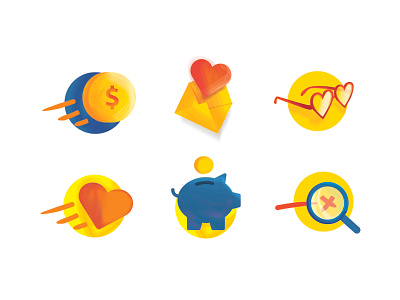 Donation Platform Icons icon illustration vector