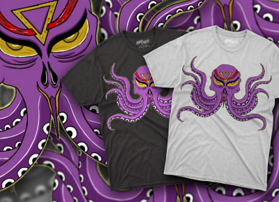 The Kraken - T shirt artwork branding design doodle fanart flatlogo graphic design handdraw illustration kraken logo motion graphics tshirt