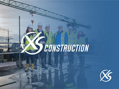 XS Construction branding design flatlogo graphic design illustration logo vector
