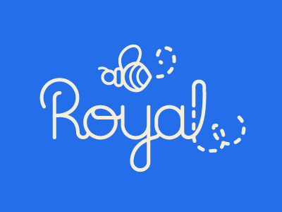 Bee Royal baseball bee kansas kc royal royals typography