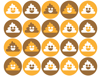 Poop Pattern 70s emoji happy icons pattern poop stickers