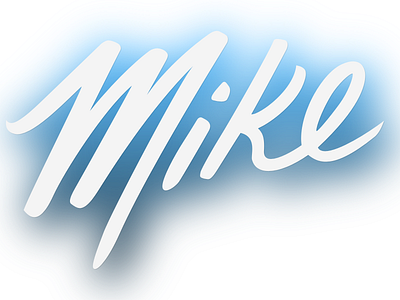 Mike Wordmark logo name script type typographic typography word mark wordmark