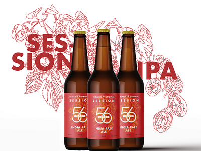 56 ISLES / SESSION IPA BEER branding design graphic design illustration packaging typography vector