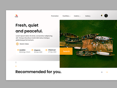 Tourism landing page