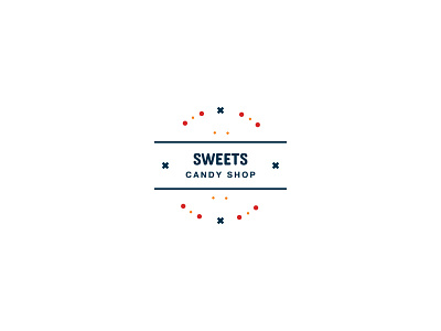 Sweets, Candy Shop Logo Design candy graphic design helvetica identity design logo design sweets