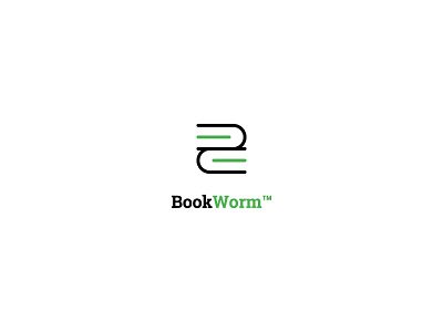 BookWorm™ Logo Design book book logo bookworm graphic design identity design logo design readers