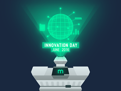 Innovation Day 2016 June device future hologram illustration innovation space technology vector